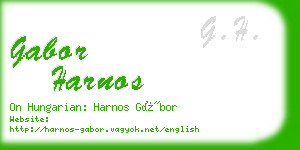 gabor harnos business card